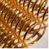 Espiral Metálico em Alumínio  25mm x 33 cm (1’’) Cor: Ouro Pacote com 10 Peças