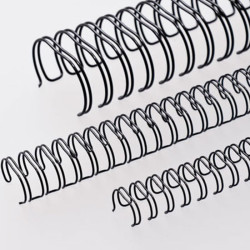 Wire-o para Encadernação 2x1 A4 Preto 5/8’’ (15,9mm) para 120 Folhas