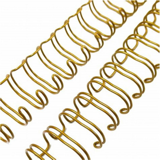 Wire-o para Encadernação 2x1 A4 Dourado 3/4’’ (19mm) para 140 Folhas 