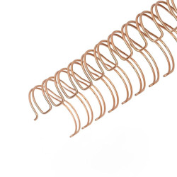 Wire-o para Encadernação 3x1 A4 Rose Gold 9/16’’ (14,3mm) para 110 Folhas