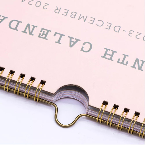 Wire-o para Encadernação 3x1 A4 Rose Gold 9/16’’ (14,3mm) para 110 Folhas